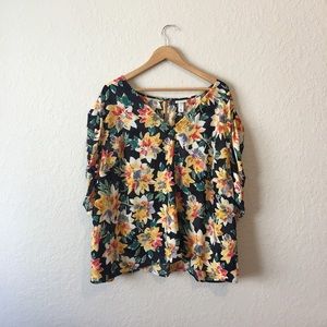 Ava &Viv 4X plus size floral top blouse new